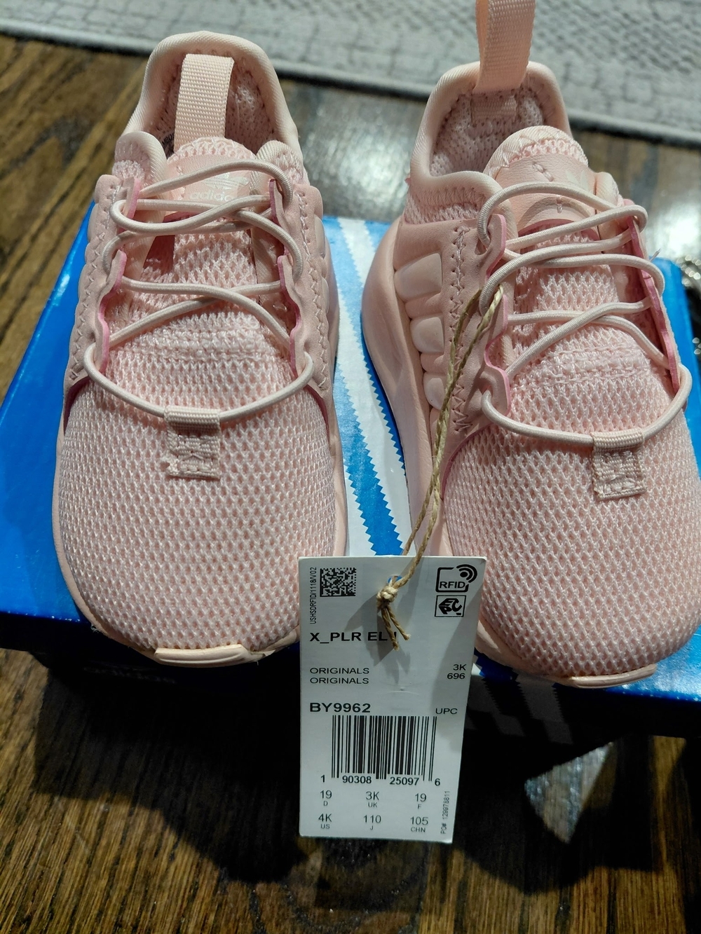 adidas Originals Kids Pink Knit X_PLR EL Sneakers
